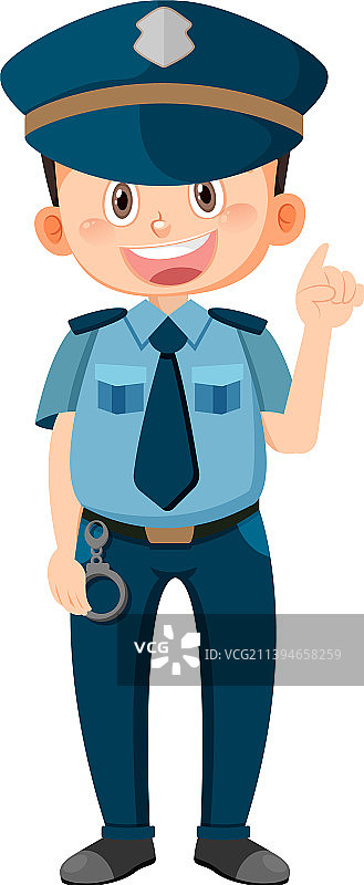 卡通警察人物形象图片素材