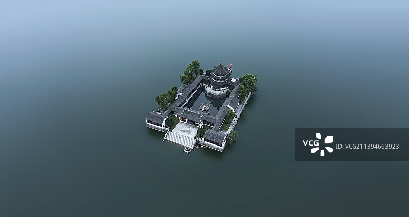 水天一色图片素材