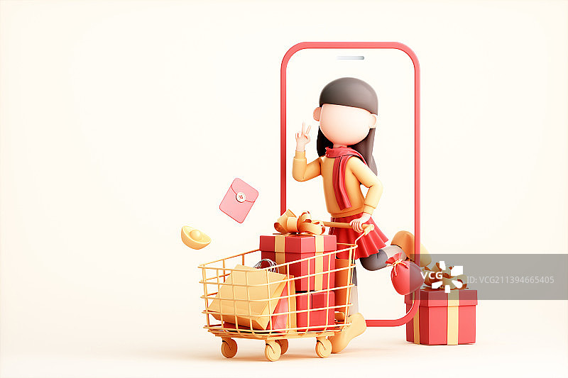 3D渲染的卡通人物图片素材