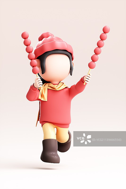 3D渲染的卡通人物图片素材