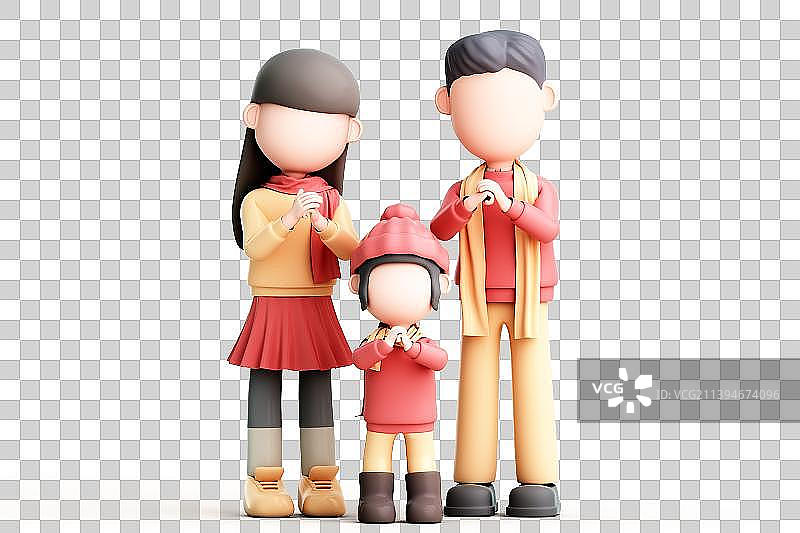 3D渲染的卡通人物图片素材