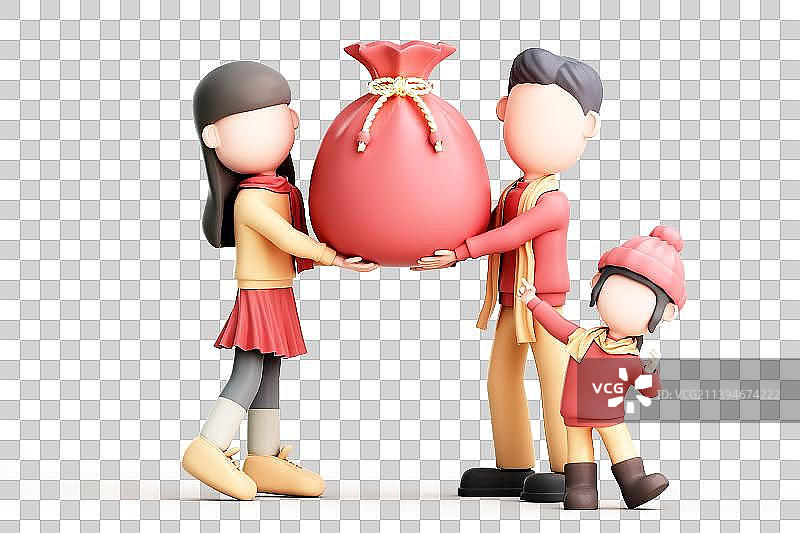 3D渲染的卡通人物图片素材