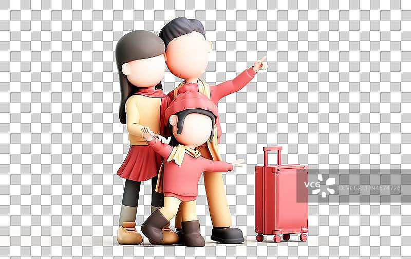 3D渲染的卡通人物图片素材