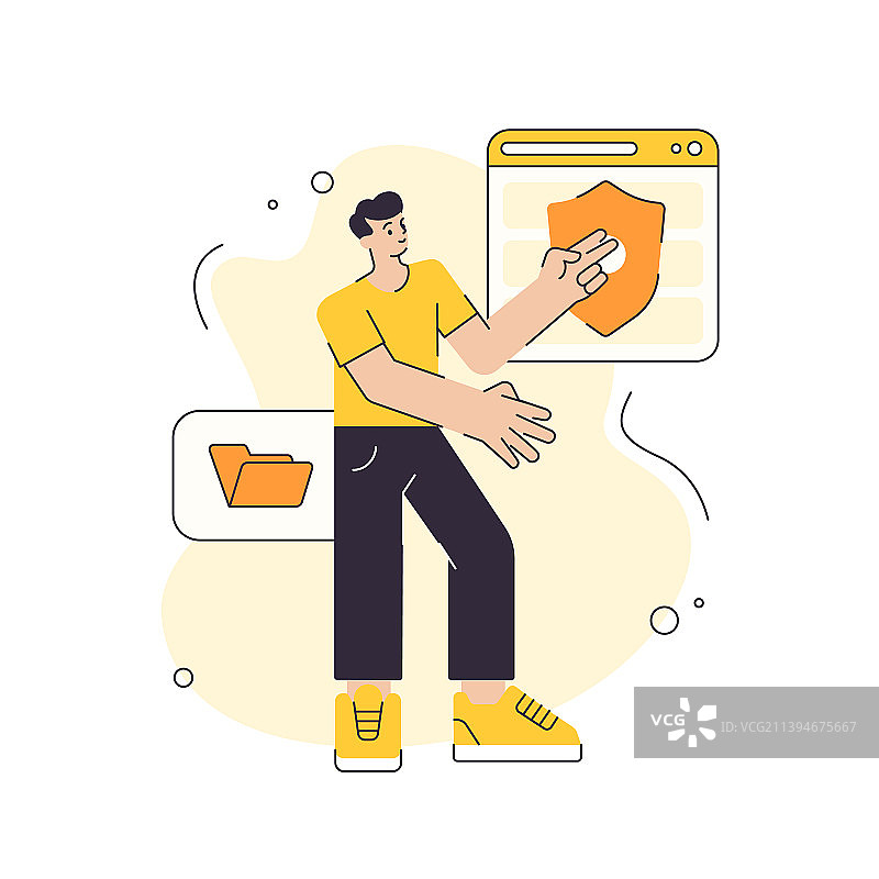 男性程序员网络安全数据保护图片素材