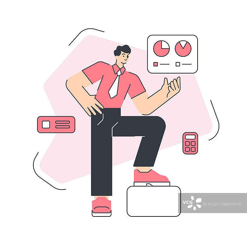 成功商人比较商业图表图片素材