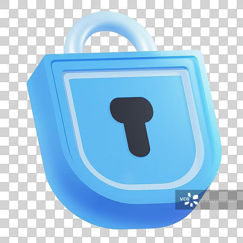 立体风锁头元素图片素材