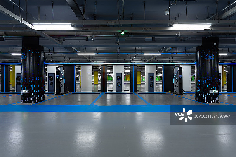 新能源汽车停车场图片素材