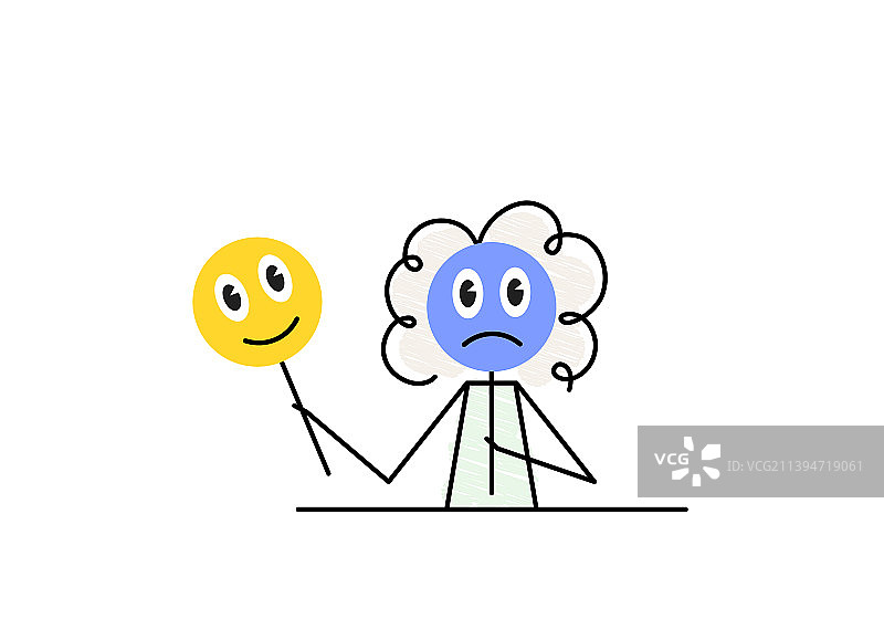 消极思考的负面情绪图片素材