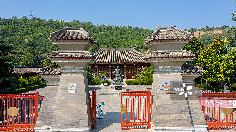 武功县苏武墓航拍图片素材