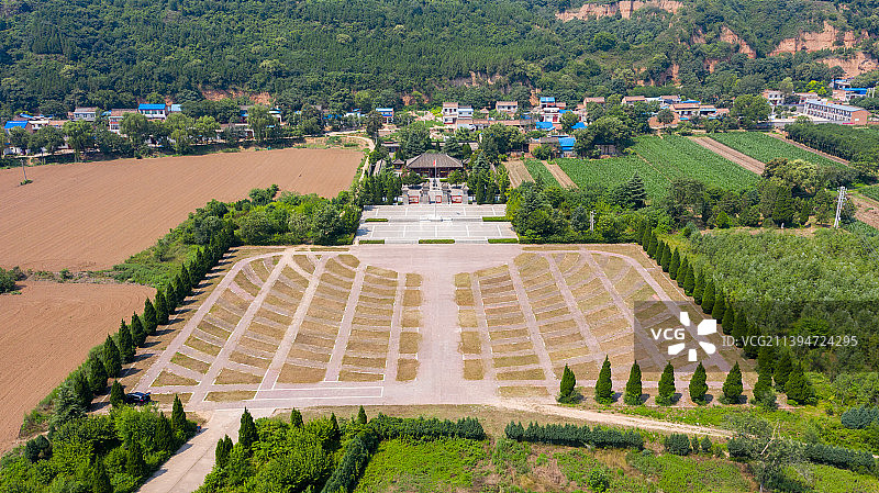 武功县苏武墓航拍图片素材