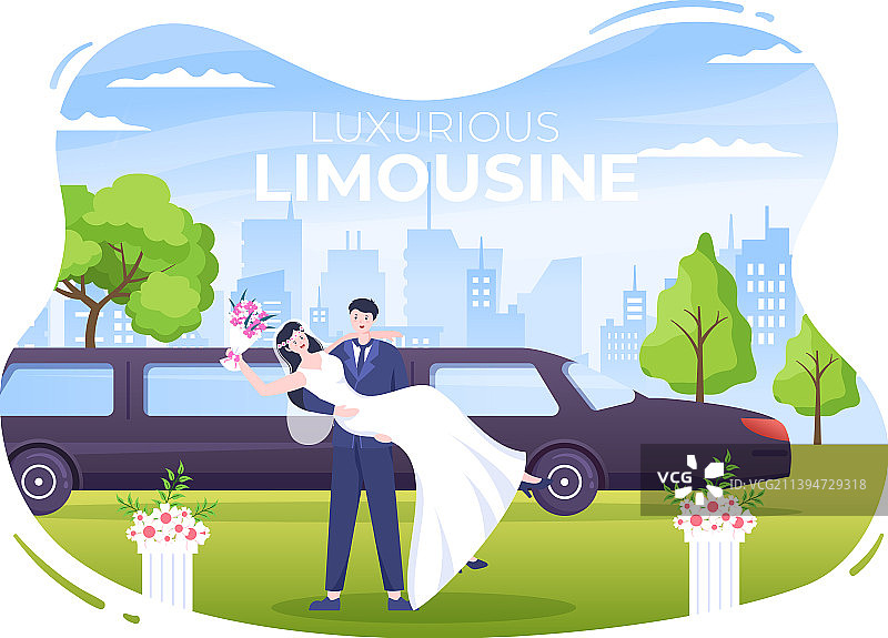 婚礼上的豪华轿车图片素材