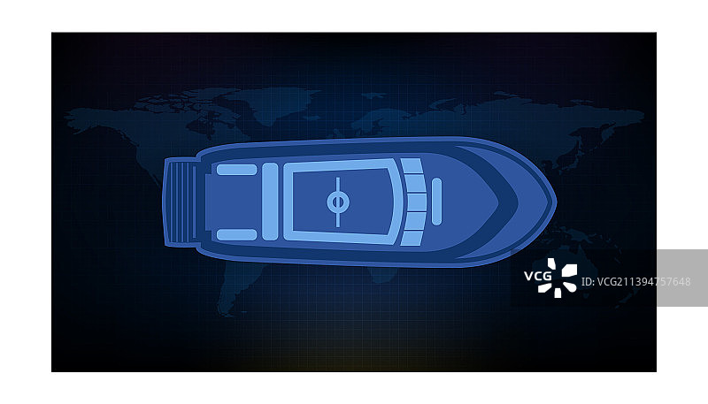 俯视游艇抽象蓝色背景图片素材