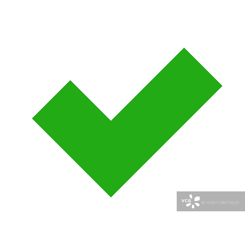 扁平风格绿色复选标记图片素材
