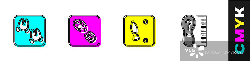 野猪爪印和人类脚印图片素材