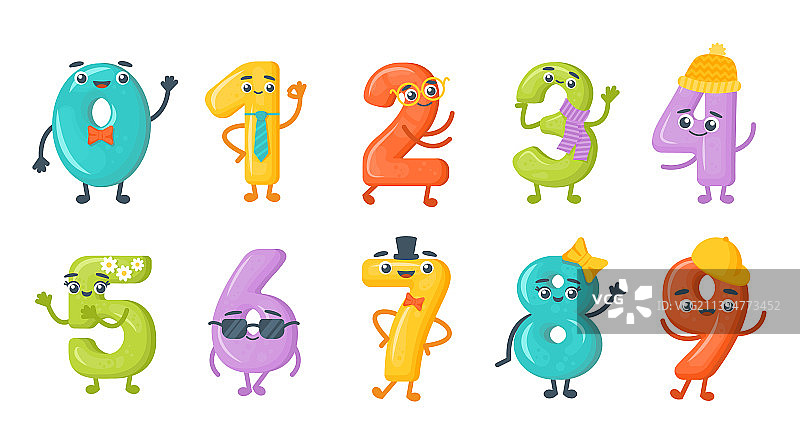 卡通趣味数字符号图片素材