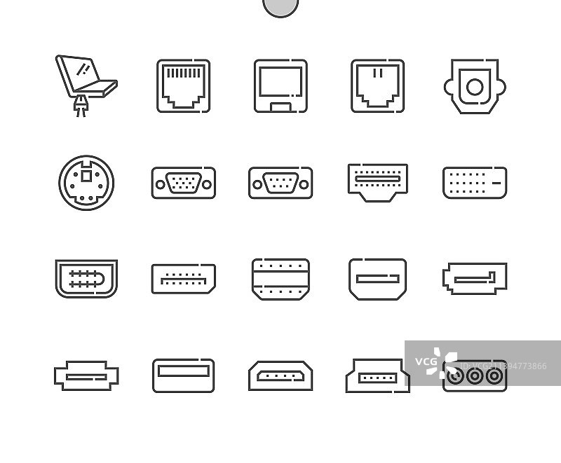 电脑端口连接器图片素材
