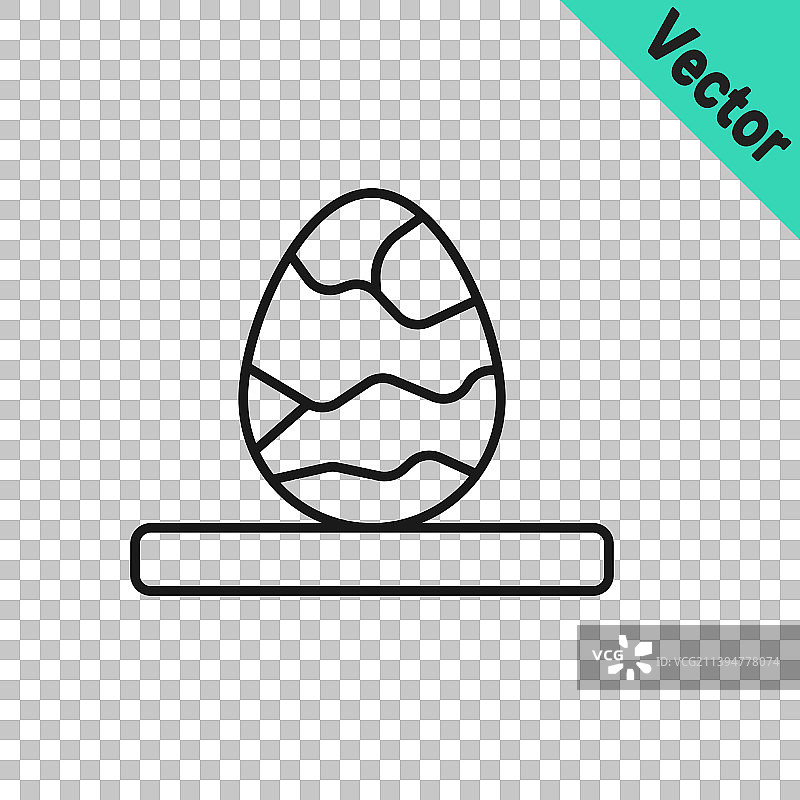黑色线条中国茶叶蛋图标图片素材