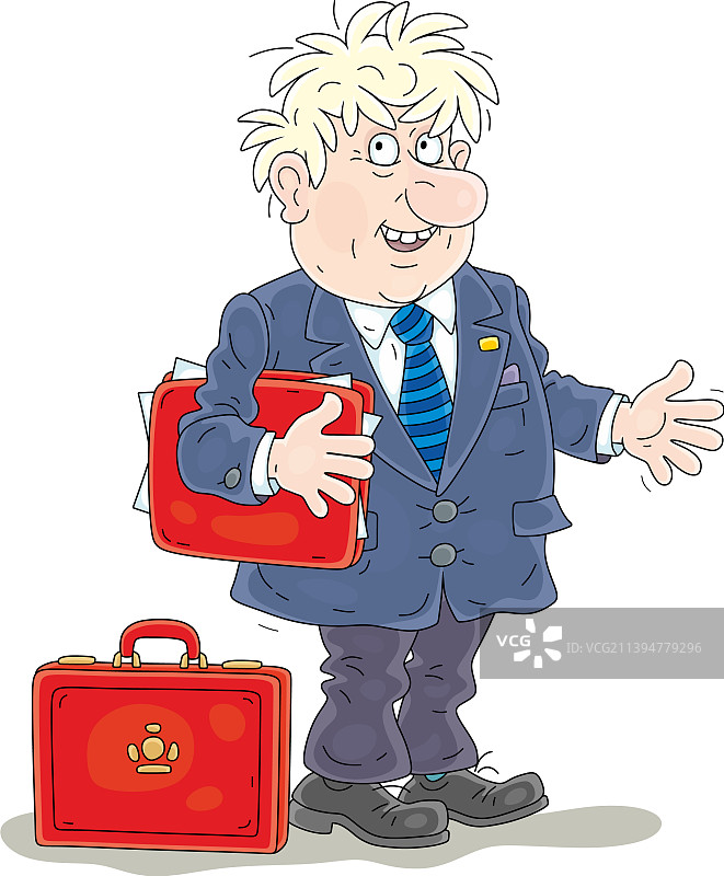 手持公文包和文件夹的政府官员图片素材
