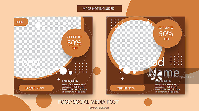 美食烹饪社交媒体帖子模板设计图片素材