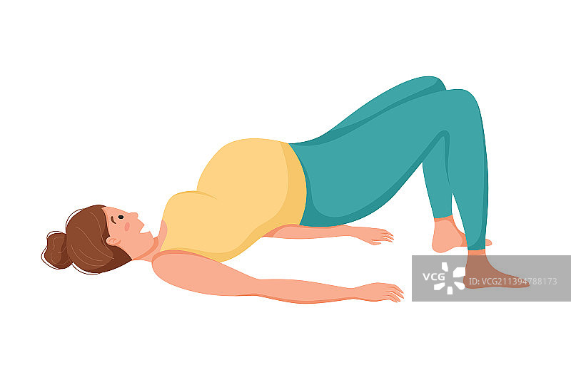 孕妇做瑜伽图片素材