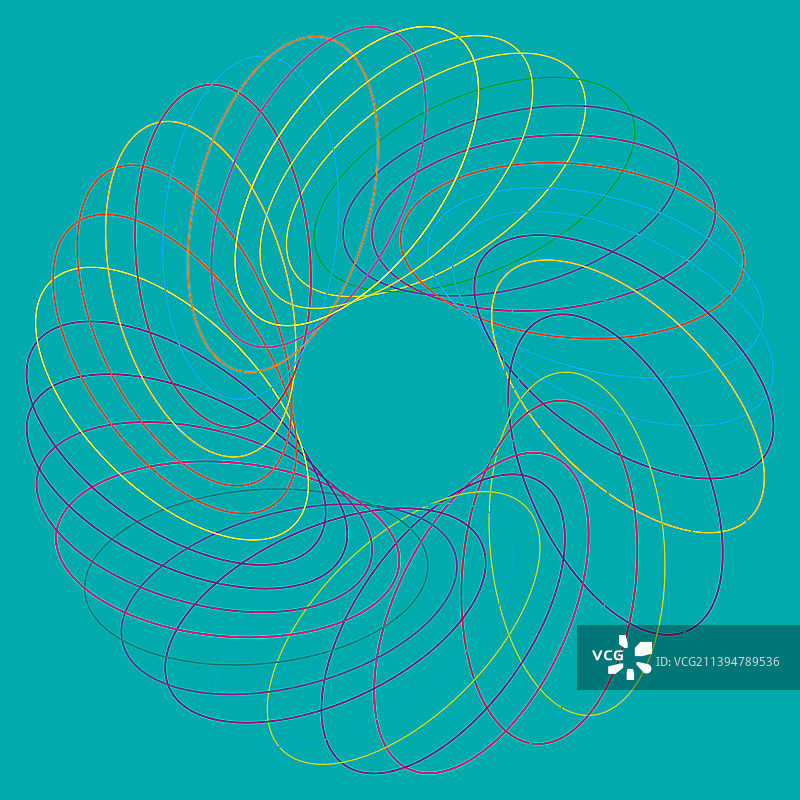 圆形放射状曼陀罗元素图案图片素材