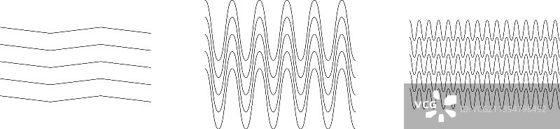 波浪形之字形纵横交错的条纹图片素材