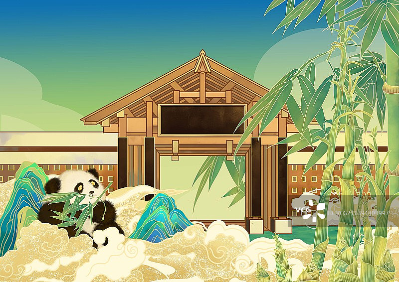 成都地标建筑杜甫草堂博物馆图片素材