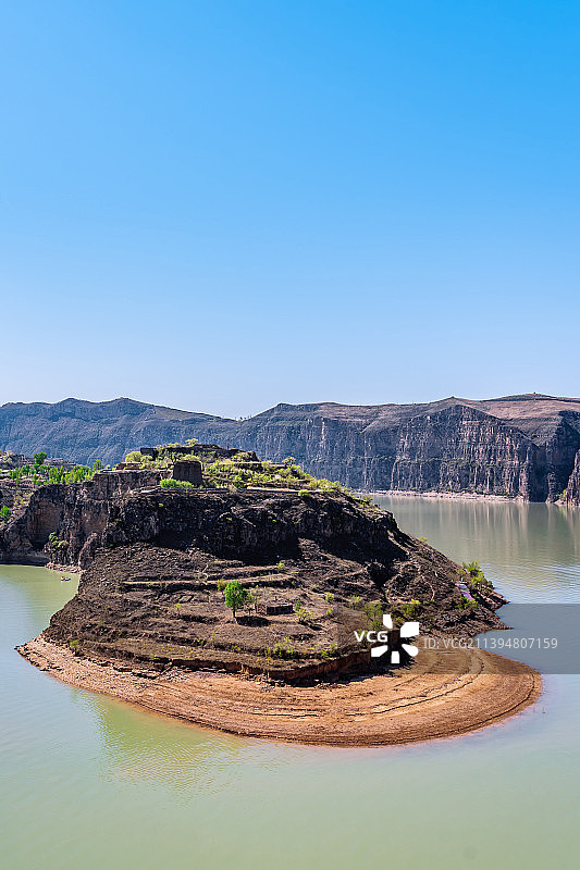 中国内蒙古呼和浩特清水河县老牛湾黄河大峡谷风光图片素材