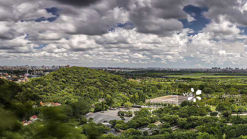 佘山风云光影图片素材
