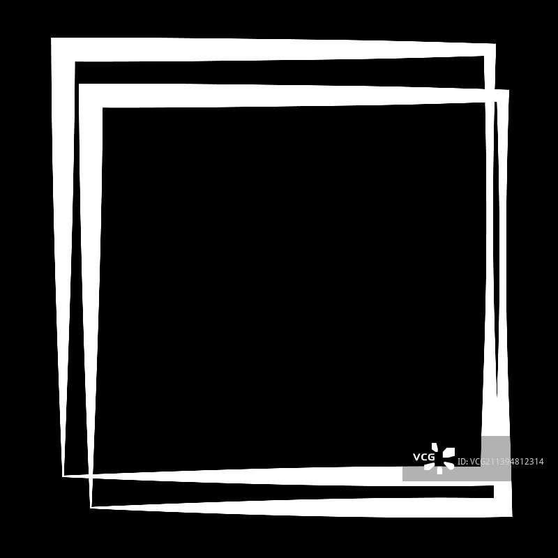 随机方形轮廓框边界元图片素材