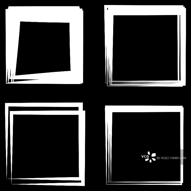 随机方形轮廓框边界元图片素材