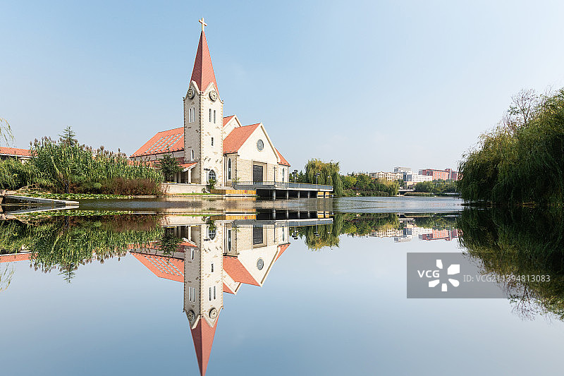 山东青岛王家下基督教堂图片素材