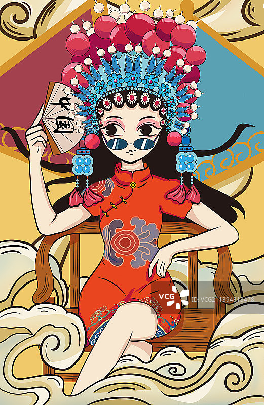 国潮插画图片素材