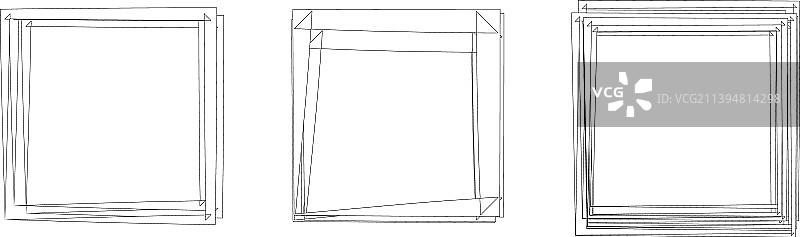 随机方形轮廓框边界元图片素材