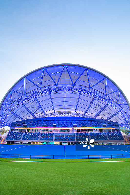 杭州拱墅区 大运河亚运公园 曲棍球场 夜景 杭州亚运场馆 杭州伞图片素材