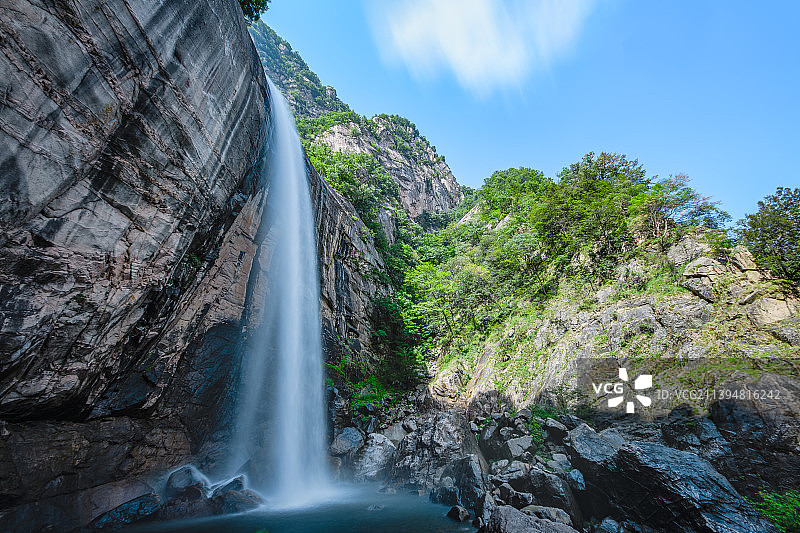 洛阳白云山九龙瀑 水 夏天 避暑图片素材