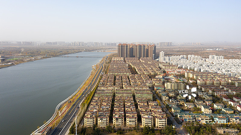 西安浐灞航拍图片素材
