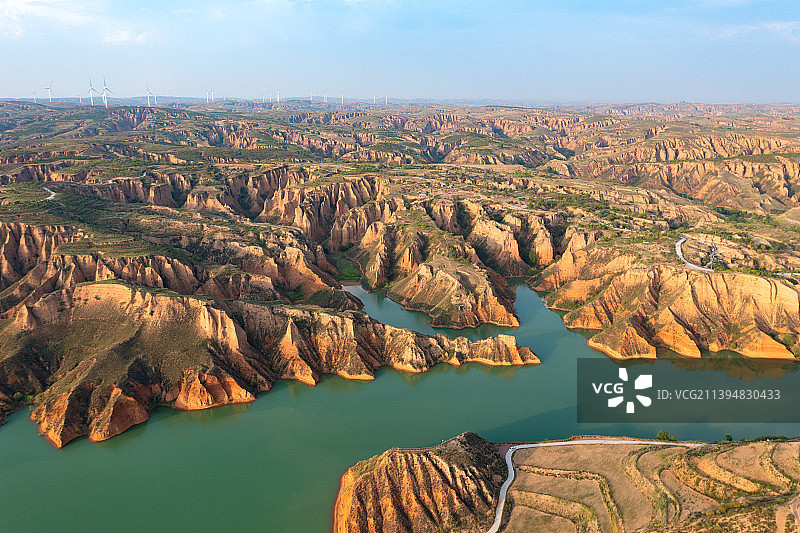 陕西省榆林麻黄梁黄土地地质公园图片素材