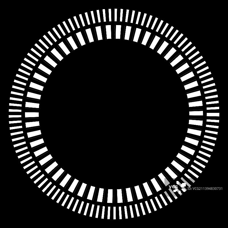 带虚线径向的几何圆形元素图片素材