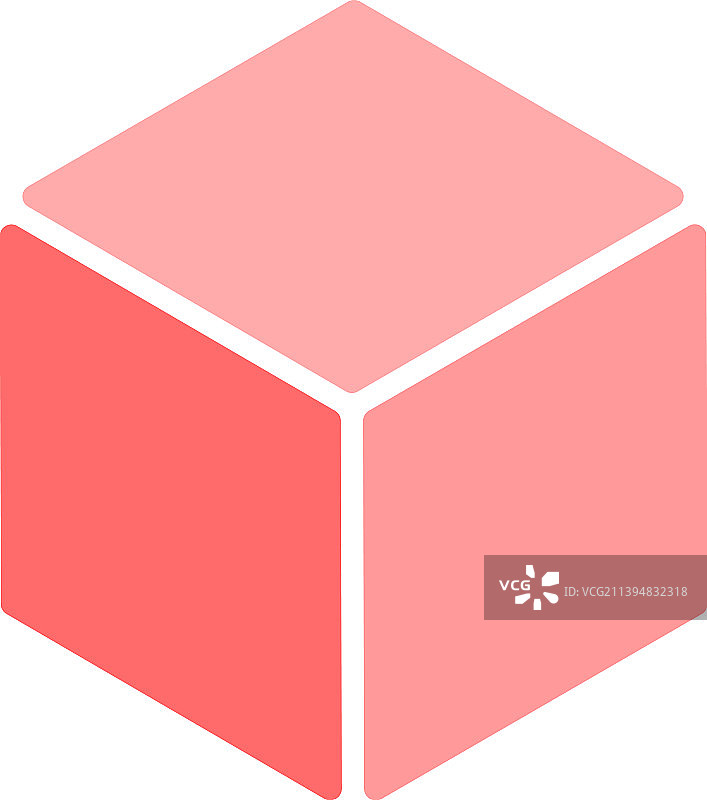 2.5D立方体元素图标立体主义抽象3D图片素材