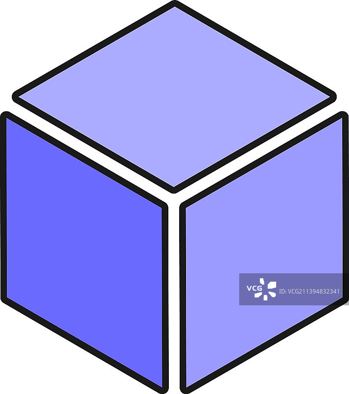 2.5D立方体元素图标立体主义抽象3D图片素材
