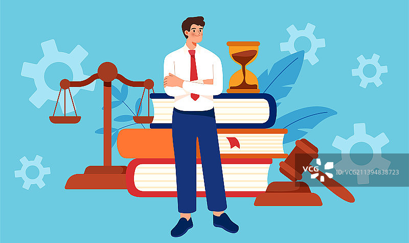 法律援助咨询矢量分层插画图片素材