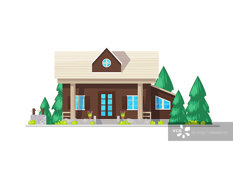 带木板外墙的住宅图片素材