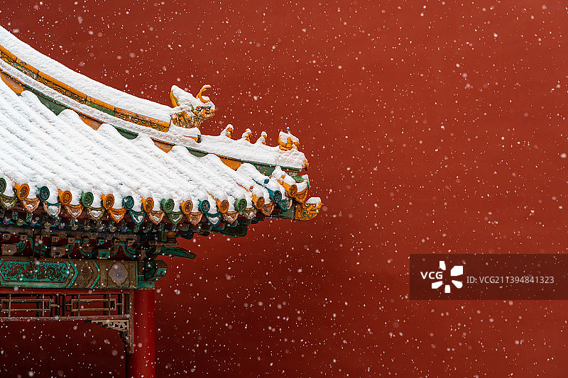 北京故宫雪景图片素材