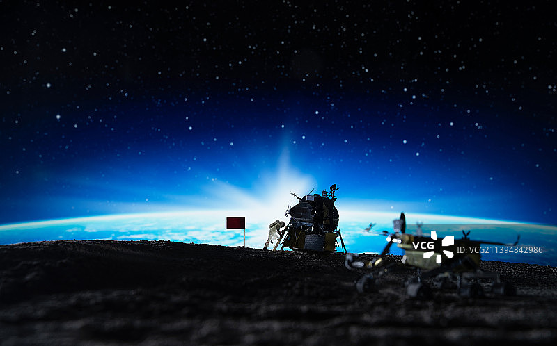 宇航员探索太空图片素材