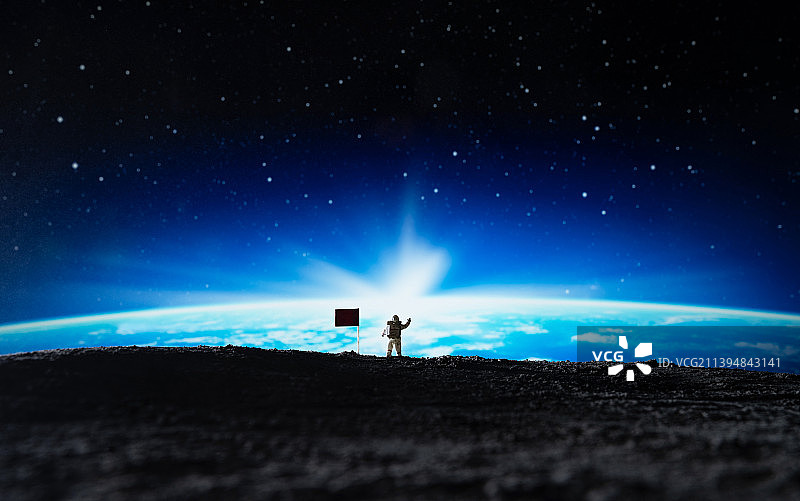 宇航员探索太空图片素材