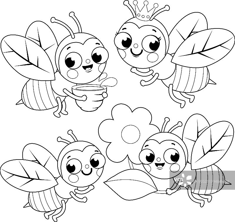 可爱蜜蜂图片素材