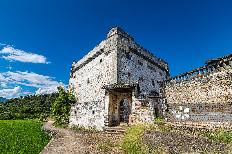 广东省韶关市始兴县东湖坪村古建筑图片素材