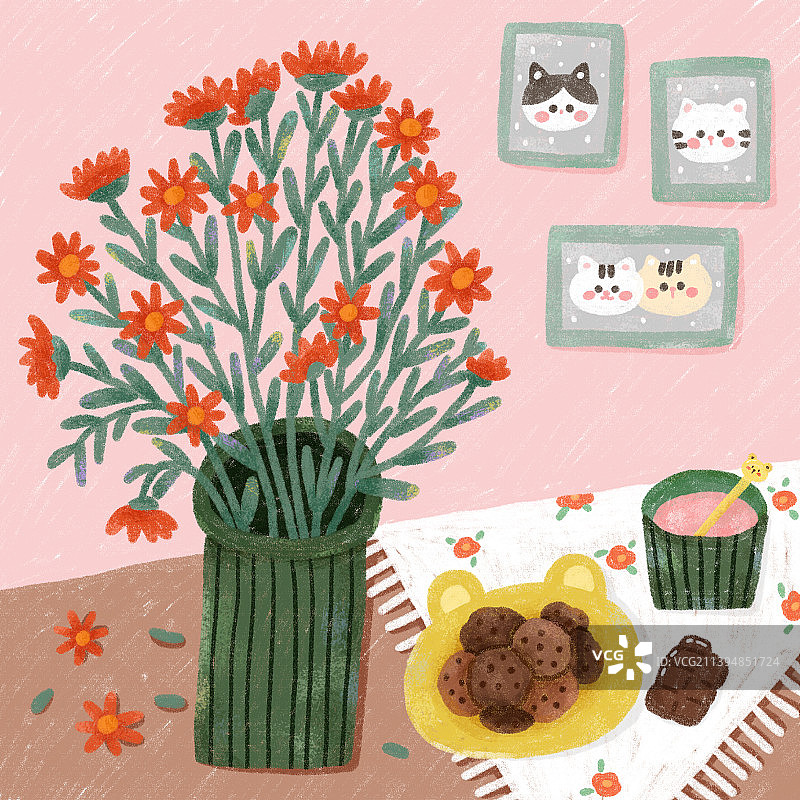 下午茶系列插画图片素材