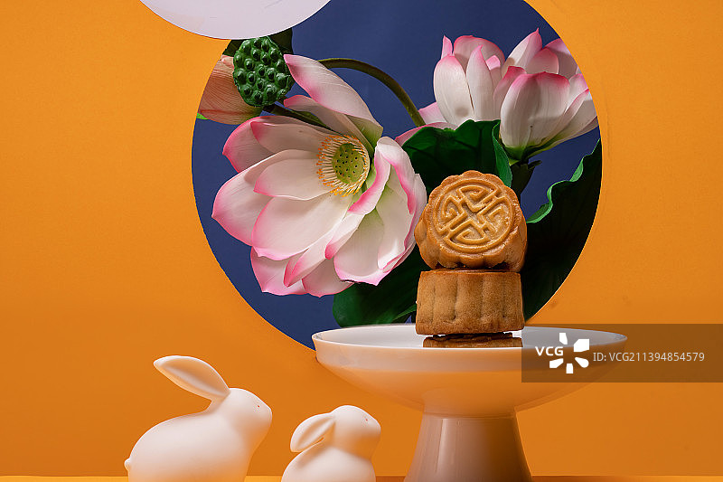 创意荷花月饼图片素材